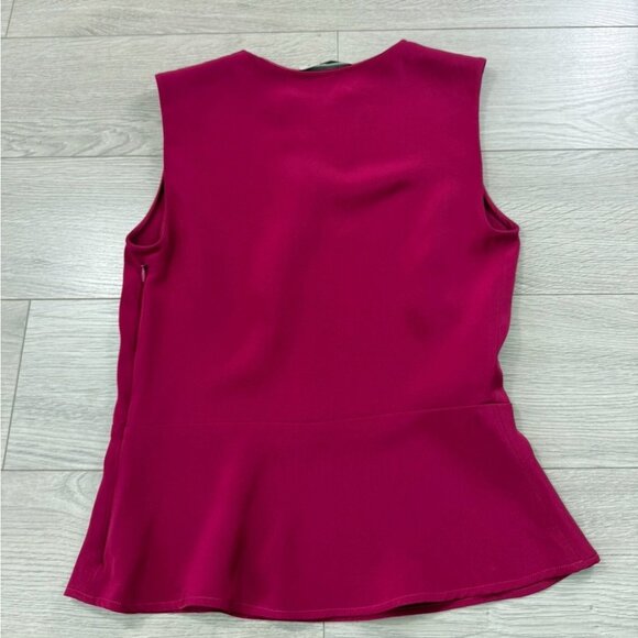 Etro Magenta 100% Silk V-neck Sleeveless Blouse Top - Picture 2 of 8